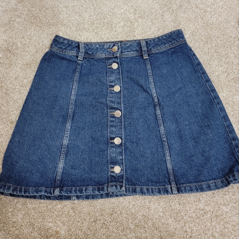 H&M Button-down Jean Skirt